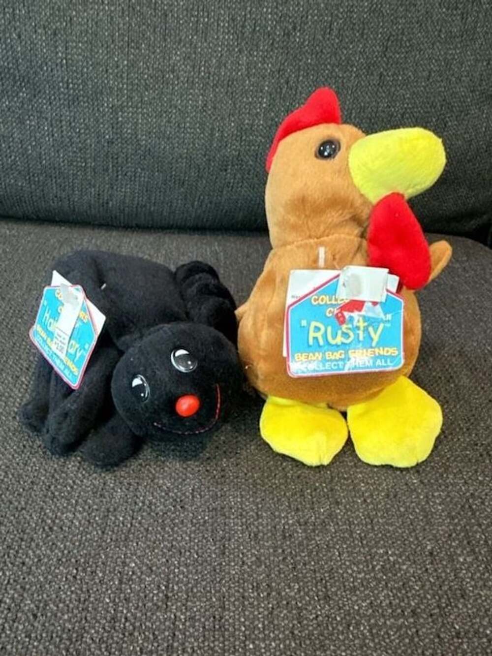 Collegiate Bean Bag Friends Rusty Chicken and Hairy Spider Plush Set